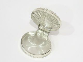 1 7/8 in - Sterling Silver Antique Italian Scallop Seashell Pill Case 3
