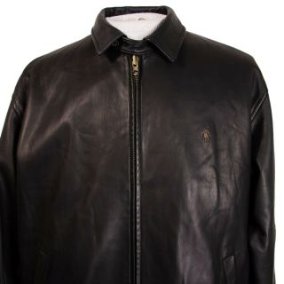 Vintage Polo Ralph Lauren Mens M Black Soft Lambskin Classic Leather Jacket 2