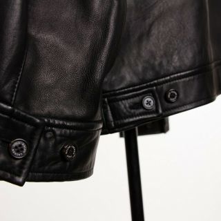 Vintage Polo Ralph Lauren Mens M Black Soft Lambskin Classic Leather Jacket 5