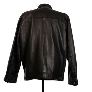 Vintage Polo Ralph Lauren Mens M Black Soft Lambskin Classic Leather Jacket 6
