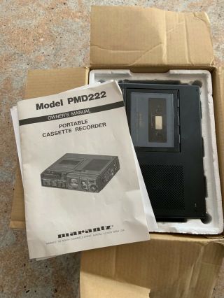 Vintage Marantz PMD - 222 3 - Heads Professional Portable Studio Cassette Recorder 10