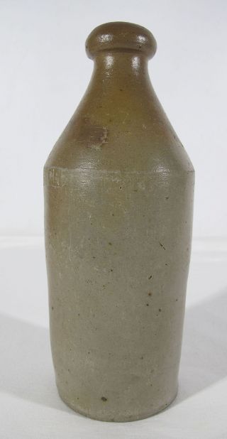 Antique c 1850 Pre Prohibition STONEWARE Beer Bottle Baltimore G.  C.  GERBER yqz 5