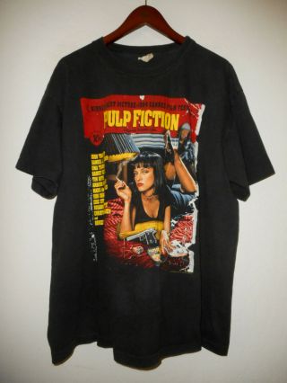 Vtg 90s 1994 Pulp Fiction Movie Promo T - Shirt Winterland Uma Tarantino Usa : Xl