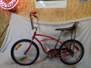 1972 SCHWINN STINGRAY BOYS BANANA SEAT MUSCLE BIKE RED S7 VINTAGE HOT/RAT ROD 70 4