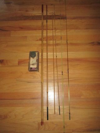 Vintage Fly Rod - Heddon Phil Spook 3351 & Other Bamboo Rods - Flies - Tub Rr