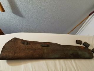 WWII US ARMY M1938 Leather Rifle Jeep Scabbard for M1 Garand Rifle - JQMD 1942 6
