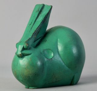 Rabbit Sculpture Object By A Well Known Japanese Metal Artist U56