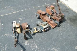 Vintage Tonka Road Grader,  Crane,  Truck,  Shovel & Nylint Parts For Restoration