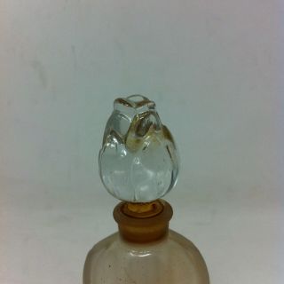 Vintage Guerlain Frosted Perfume Bottle Shalimar Rosebud Amphora Stopper.  5 Oz 3