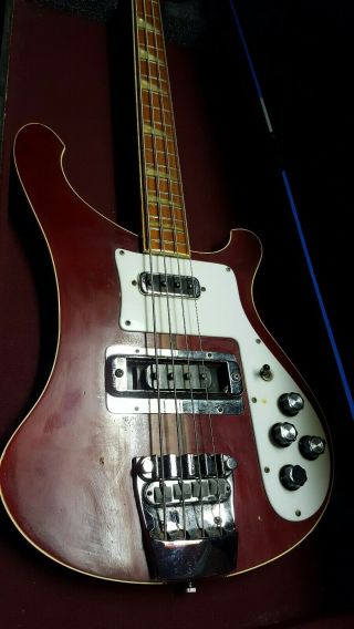 Vintage Rickenbacker 4001 4 String Bass Gutair 70 ' s 2