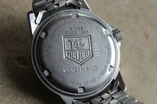 Tag Heuer Brown Granite Professional Sport 1500 Watch Mens WD1211 Crystal 9