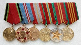 Veteran Ww2 Set Of 6 Ussr Soviet Russian Military Medal