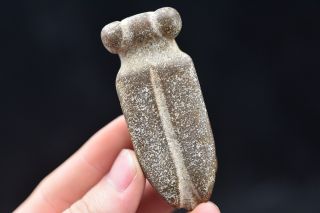 Old Chinese Old Jade Hongshan Culture Hand Carved Amulet Pendant H125