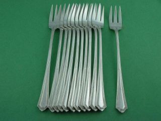 12 Sterling Gorham Cocktail / Oyster Forks Plymouth No Mono