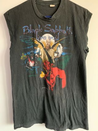 Vintage Black Sabbath T Shirt World Tour Size Large Live Evil Tour 1981 Ozzy/dio