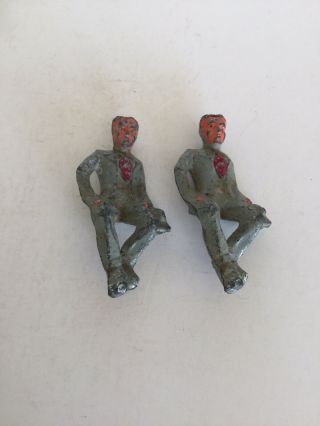 Vintage Manoil Barclay Man & Woman On Park Bench Metal Toy Figures 4