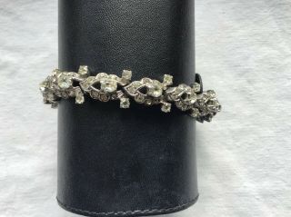 Vintage Rare German Art Deco Knoll & Pregizer Diamond Paste Silver Bracelet