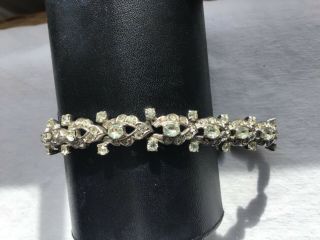 Vintage Rare German Art Deco Knoll & Pregizer Diamond Paste Silver Bracelet 2