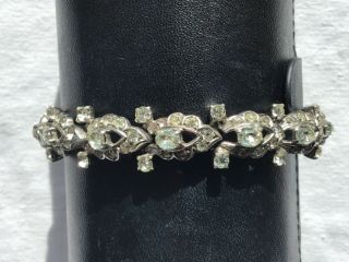 Vintage Rare German Art Deco Knoll & Pregizer Diamond Paste Silver Bracelet 3