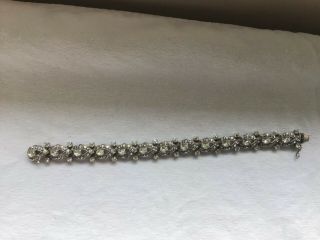 Vintage Rare German Art Deco Knoll & Pregizer Diamond Paste Silver Bracelet 4