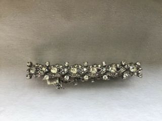 Vintage Rare German Art Deco Knoll & Pregizer Diamond Paste Silver Bracelet 5