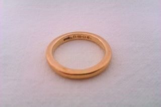 Heavy Vintage 22ct Gold Ladies Wedding Ring 1922