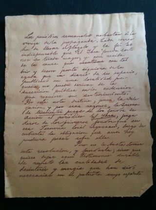 RARE Antique Cuba Cuban Patriot Jose Marti Signed 2 Page Letter 2