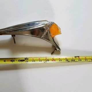 1949 Vintage pontiac amber indian chief hood ornament Chieftan GM 51271 12