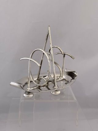 Art Deco Silver Plated Novelty Toast Rack C1930 Walker & Hall