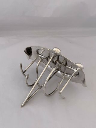 Art Deco Silver Plated Novelty Toast Rack c1930 WALKER & HALL 7