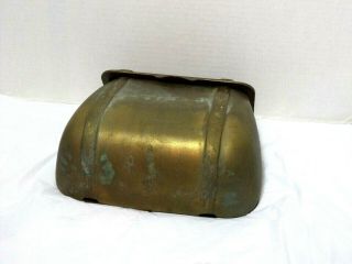 Vintage / Antique Brass Saddlebag Mailbox,  Large Brass Saddlebag Mail Box VGC 3