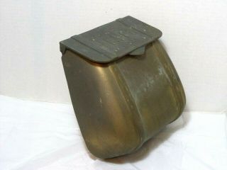 Vintage / Antique Brass Saddlebag Mailbox,  Large Brass Saddlebag Mail Box VGC 4