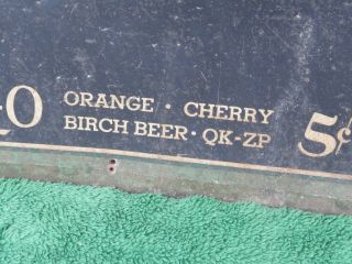 Vintage Rare Queen - O Sparkling Beverages Birch Beer Menu Board/Chalkboard Sign 7