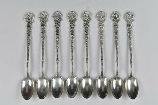Set Of Eight Gorham Sterling Silver Ice Cream Spoons In Versailles Pattern