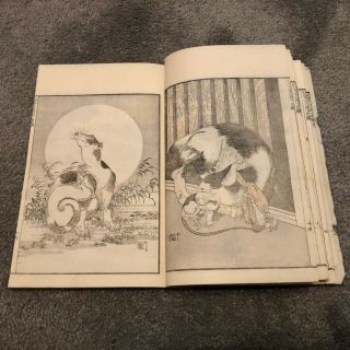 Rare old Japanese woodblock print book by Katsushika Hokusai 6