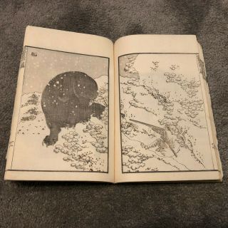 Rare old Japanese woodblock print book by Katsushika Hokusai 9