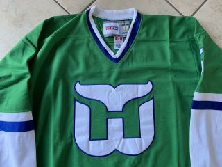 Vintage NHL Hartford Whalers Ulf Samuelsson Hockey Jersey Green 3