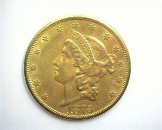 1873 - Cc Liberty Head $20 Gold Double Eagle Uncirculated,  Very Rare Low Mintage