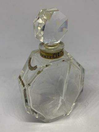 Vintage Baccarat Crystal Perfume Bottle Ciro Paris
