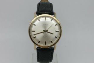 VINTAGE 1960 ' s Timex 14k Solid Gold Mens Electric Watch Backset France = = 2
