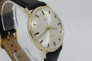 VINTAGE 1960 ' s Timex 14k Solid Gold Mens Electric Watch Backset France = = 4