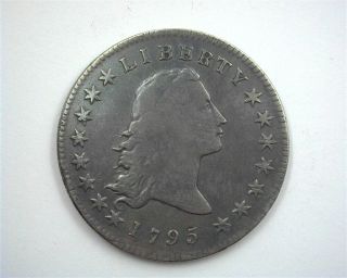 1795 Flowing Hair Silver Dollar Very Fine Very Rare Srfaces