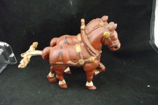 Vintage Cast Iron Work Horse Team From Budwiser Beer Wagon Parts