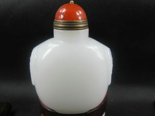 Chinese Perfect Shape 3.  2 Inches Nephrite Jade Snuff Bottle Nr
