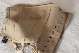 Pair Military Wwii Us Army Canvas Boot Leggings Gaiters Oct.  1942