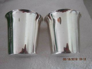 2 " Two " Vintage International Sterling Silver Julep Cups Tumblers