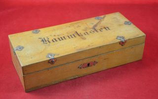 German Wwii Wehrmacht Wood Box For Shoe Brushes From Military Barracks War Relic