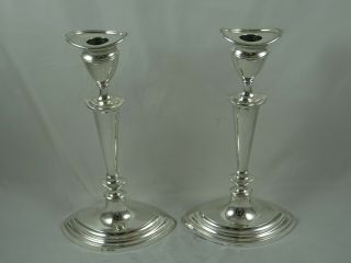 Smart Pair,  Solid Silver Candlesticks,  1914 - Chester
