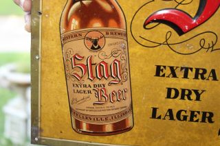 Rare Vintage 1930 ' s Stag Beer Bar Tavern Gas Oil 18 