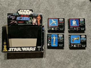 1977 TAKARA VINTAGE STAR WARS MODEL KITS ALL 4 WITH DISPLAY RARE 11